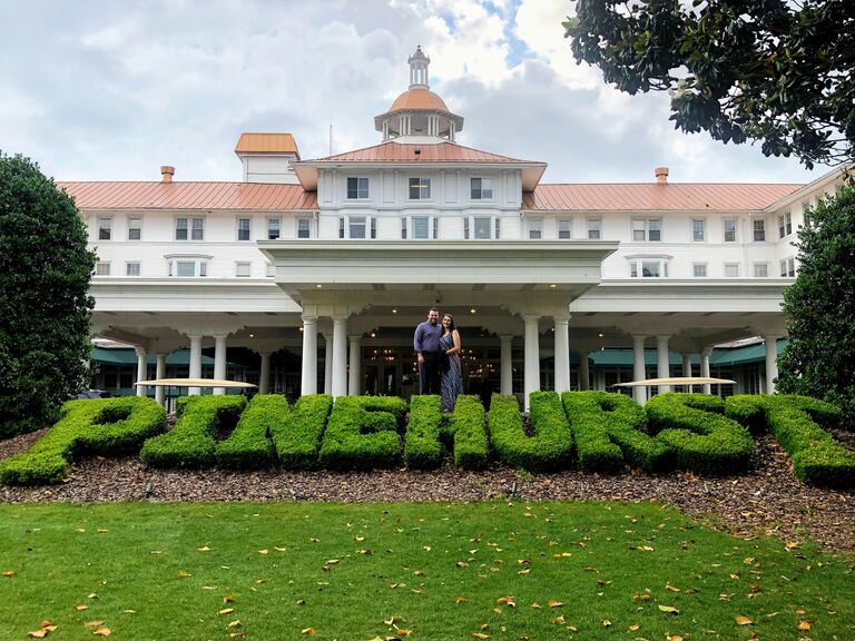 On our first trip together we went to Pinehurst and played golf near there. We ate dinner in the clubhouse and watched other golfers come in on the 18th green of Pinehurst #2. 