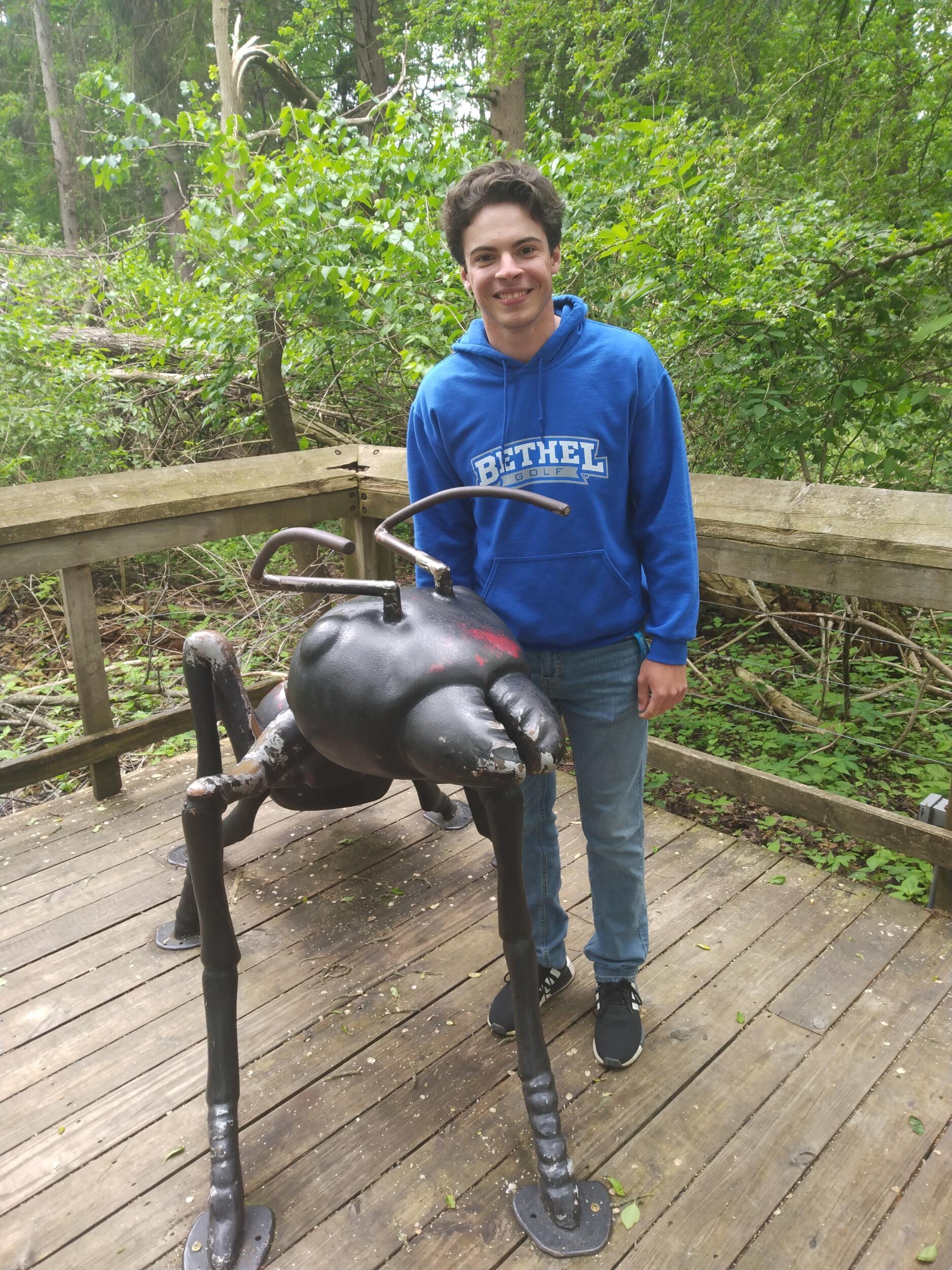 I saw this giant ant and thought that it was funny. This picture would mark the moment in which Keith realized that I would have to take pictures of him at random times as a part of the girlfriend duties. 