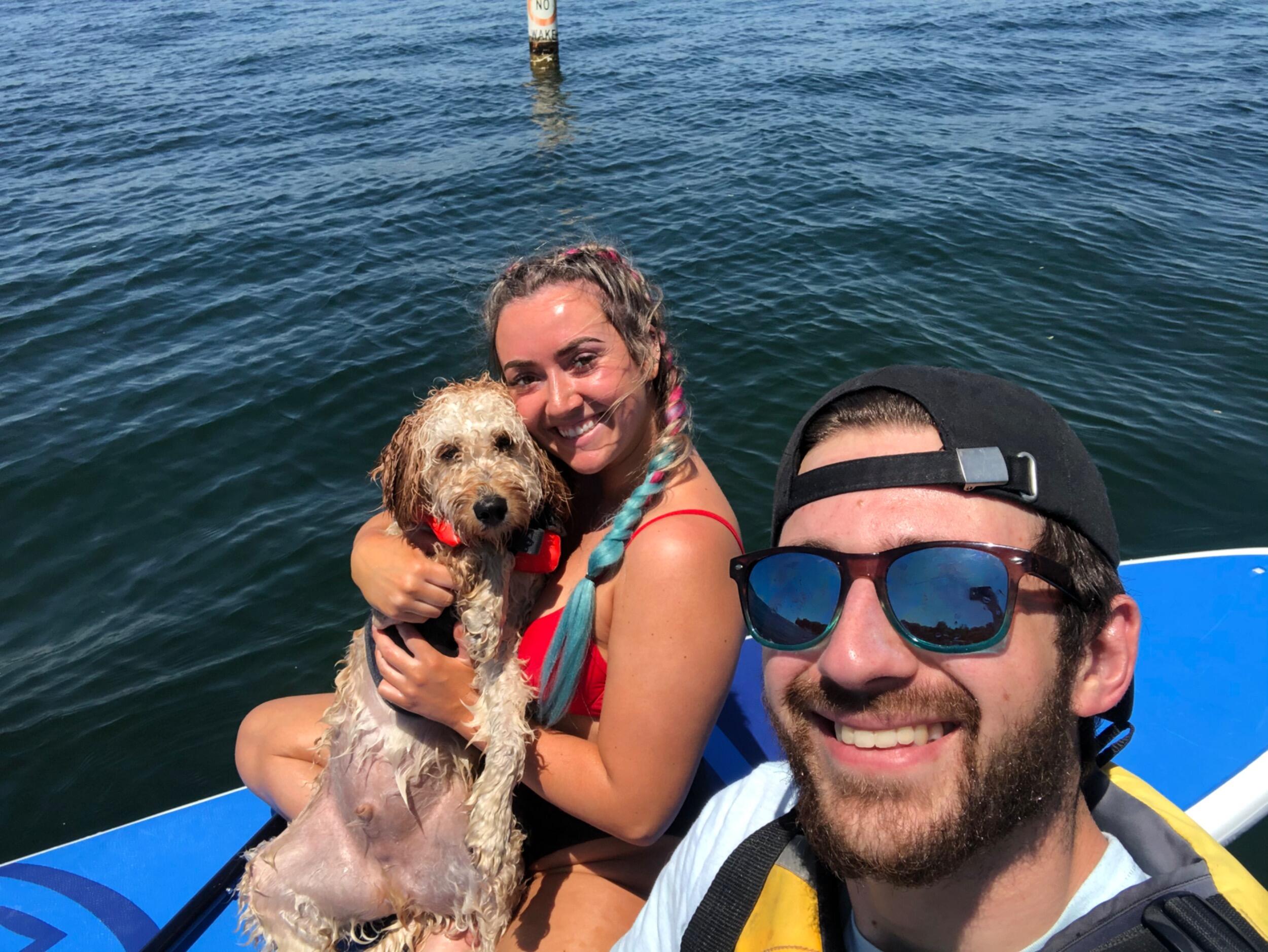 Bentleys first time paddle boarding