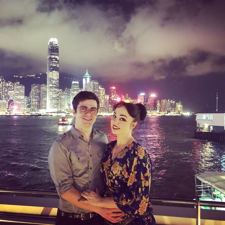 Georgie visits Tristan while briefly relocated to Hong Kong for business.