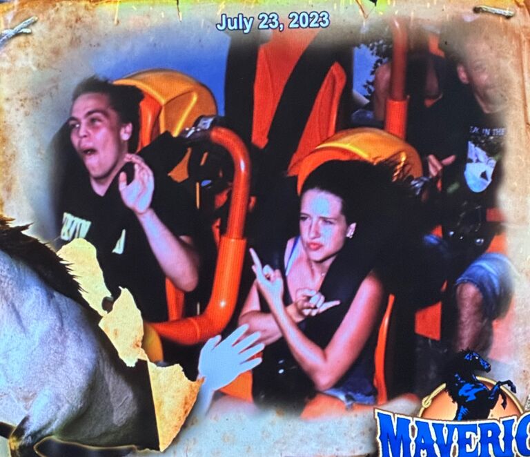 Roller Coaster picture from date at Cedar Point