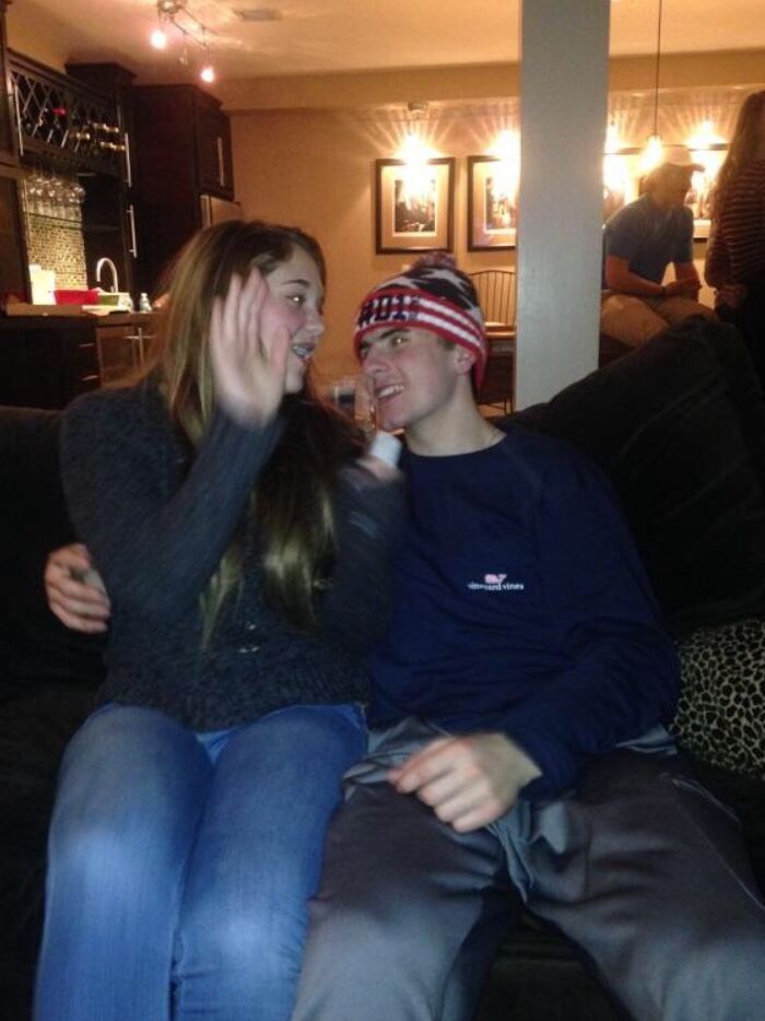 Our first photo together