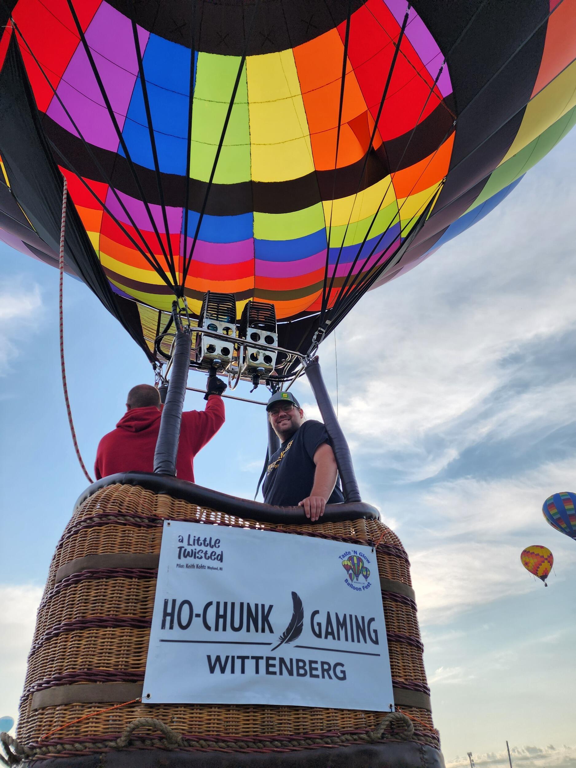 Taste and Glow - Wausau, Wi - Duncan's first hot air balloon ride

