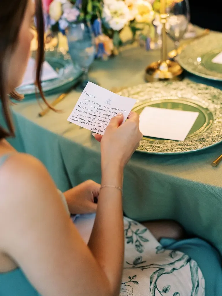Handwritten notes from brides, taylor swift themed wedding