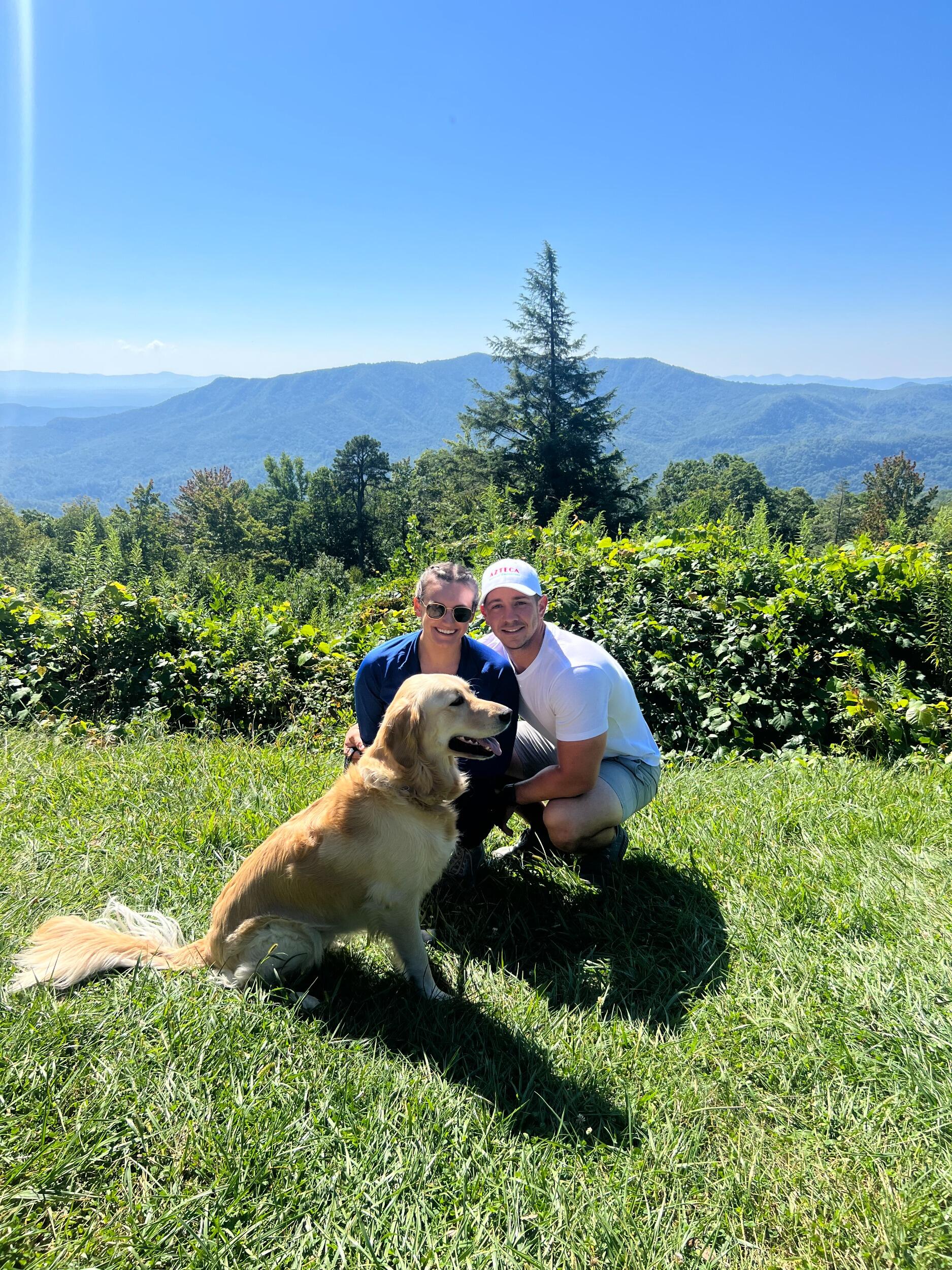Living in North Carolina turned Georgie into a hiking pup and Ryan & Madison into hikers!