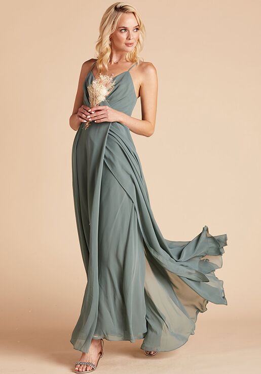 sea glass color bridesmaid dresses