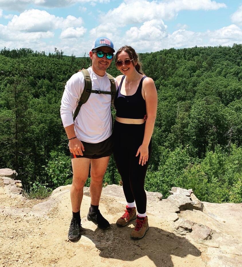 Megan and Hal's first camping trip in Red River Gorge!