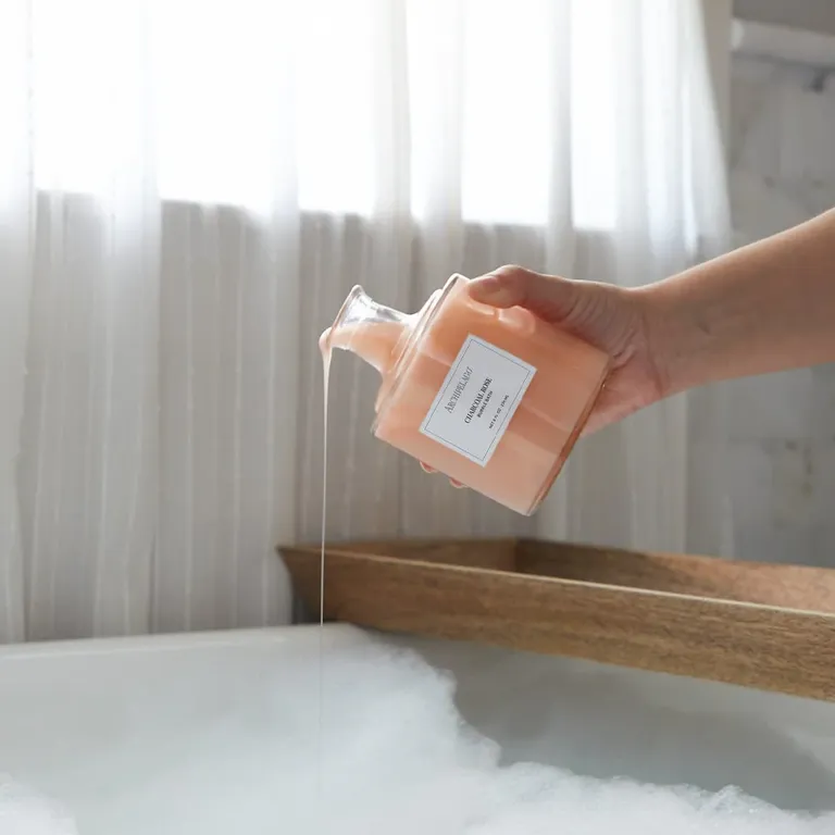 Charcoal rose bubble bath bridesmaid proposal gift from Archipelago Botanicals