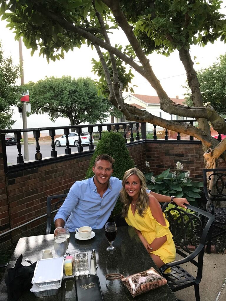 The night Chase asked Lexy to officially be his girlfriend at Charlie Gittos on The Hill in St. Louis, MO