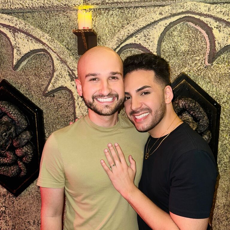 The day Manny said "Yes!" Matthew planned a very sentimental proposal in a Harry Potter themed escape room. After solving all the puzzles in the room, a large compartment in the wall opened up. Manny thought it was the "Philosophers Stone" but it ended up being a beautiful ring and next thing you know, Matthew was on one knee popping the question. 