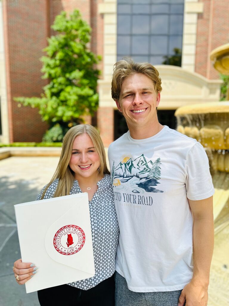 Aubrey decided on The University of Oklahoma for law school. Pryor landed a job in Oklahoma City working for a commercial real estate investment firm called Humphreys Capital. The two moved in together and are currently residing in Norman, Oklahoma!