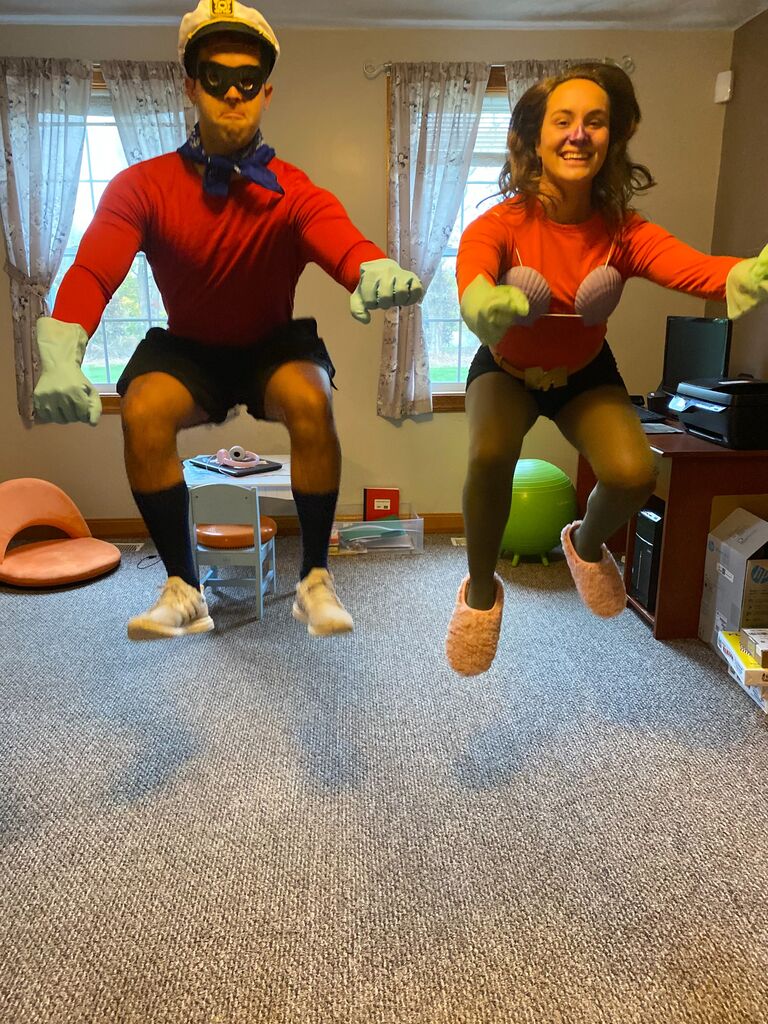 Our first Halloween together as Mermaid Man and Barnacle Boy