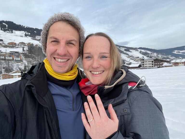 The proposal in the snowy mountains of Austria  :D