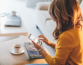 woman on her smartphone