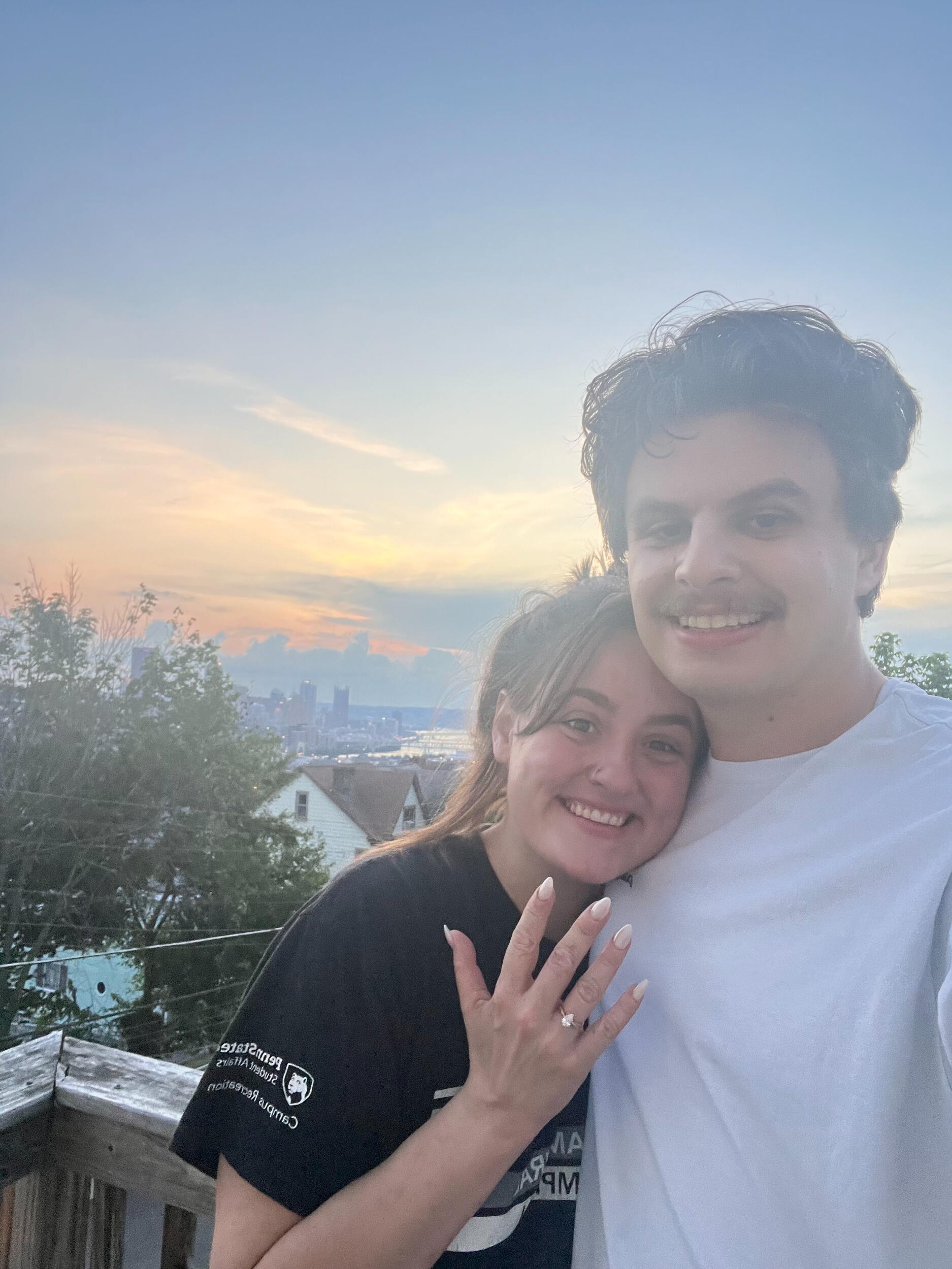 Fritz asked Katy to get married! A day after taking the bar! And she said yes! 