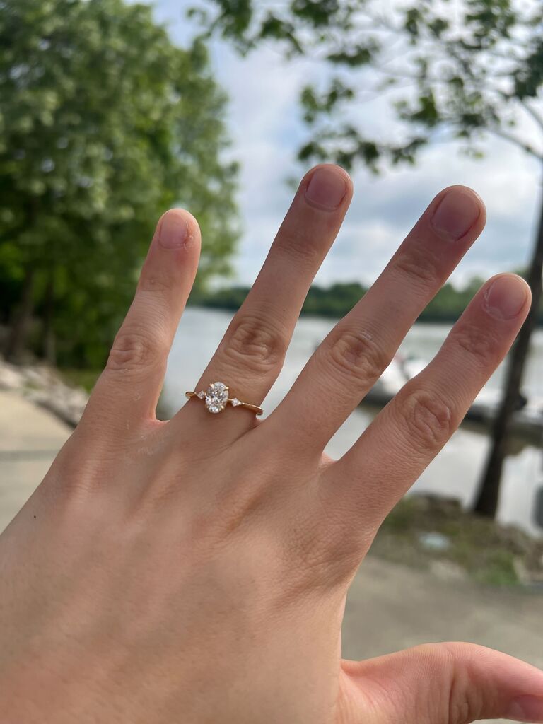 Andrew popped the question at the boathouse Bianca rowed out of at Ohio State <3