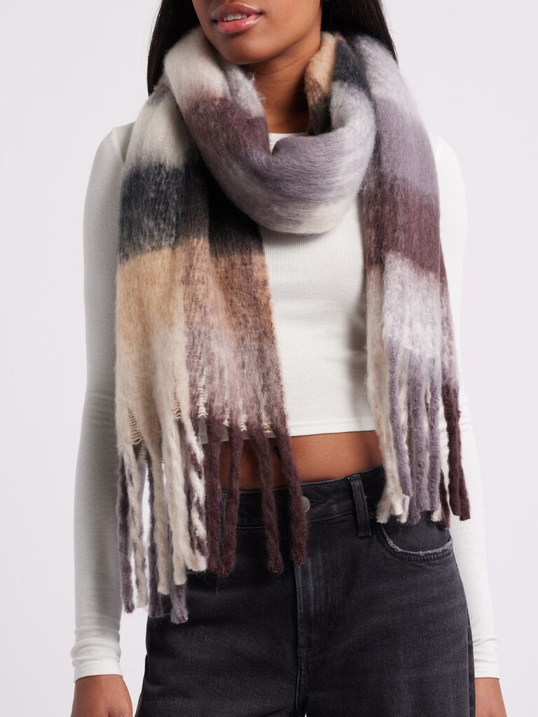 Fringe blanket scarf gift for girlfriend