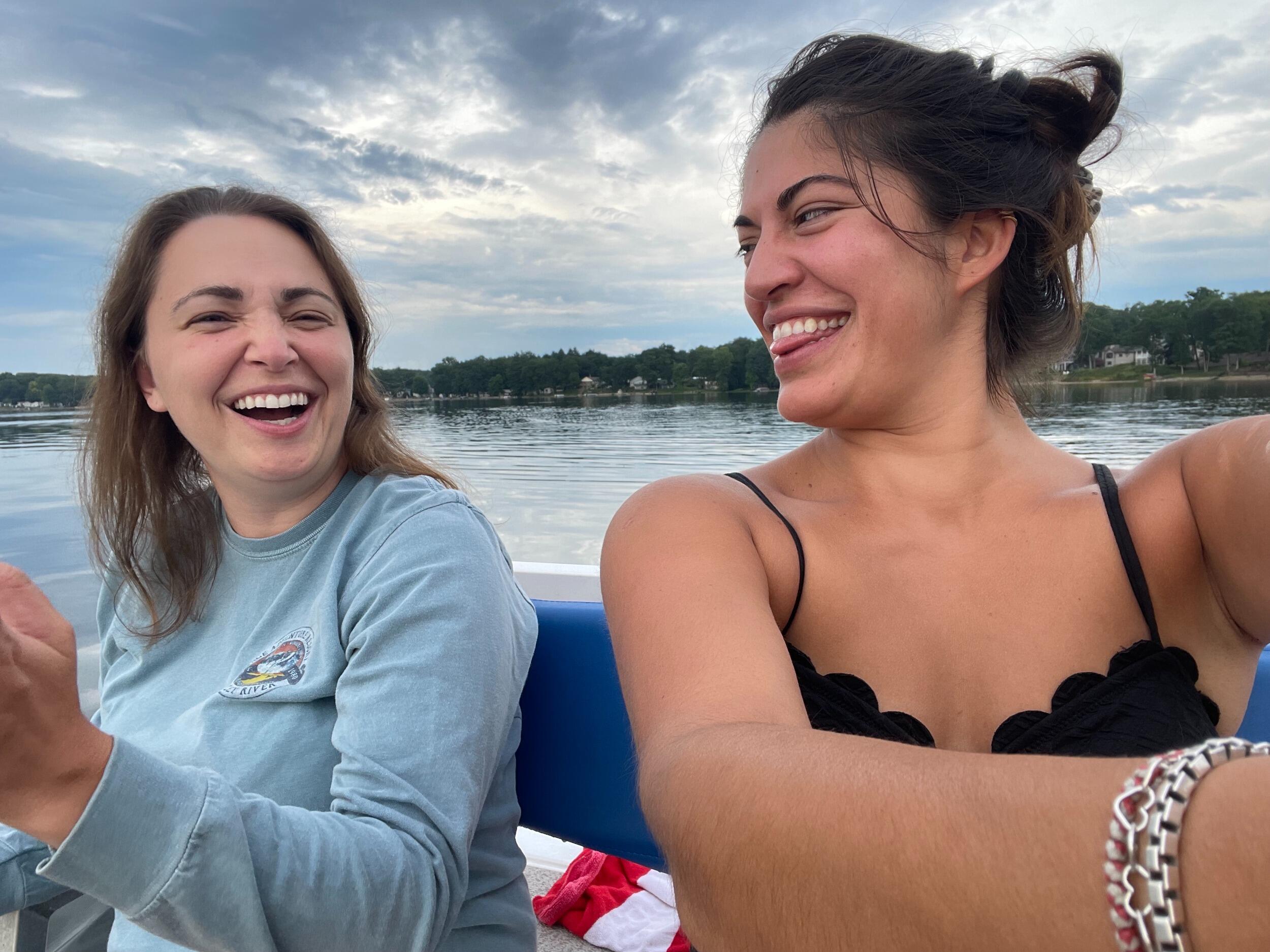 Always laughing. 