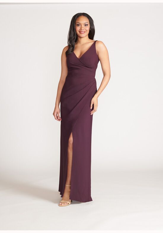 Surplice tank long chiffon hotsell bridesmaid dress