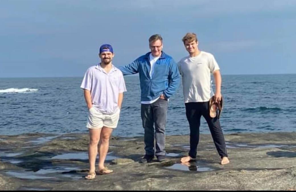 Michael and the boys, York, Maine.
