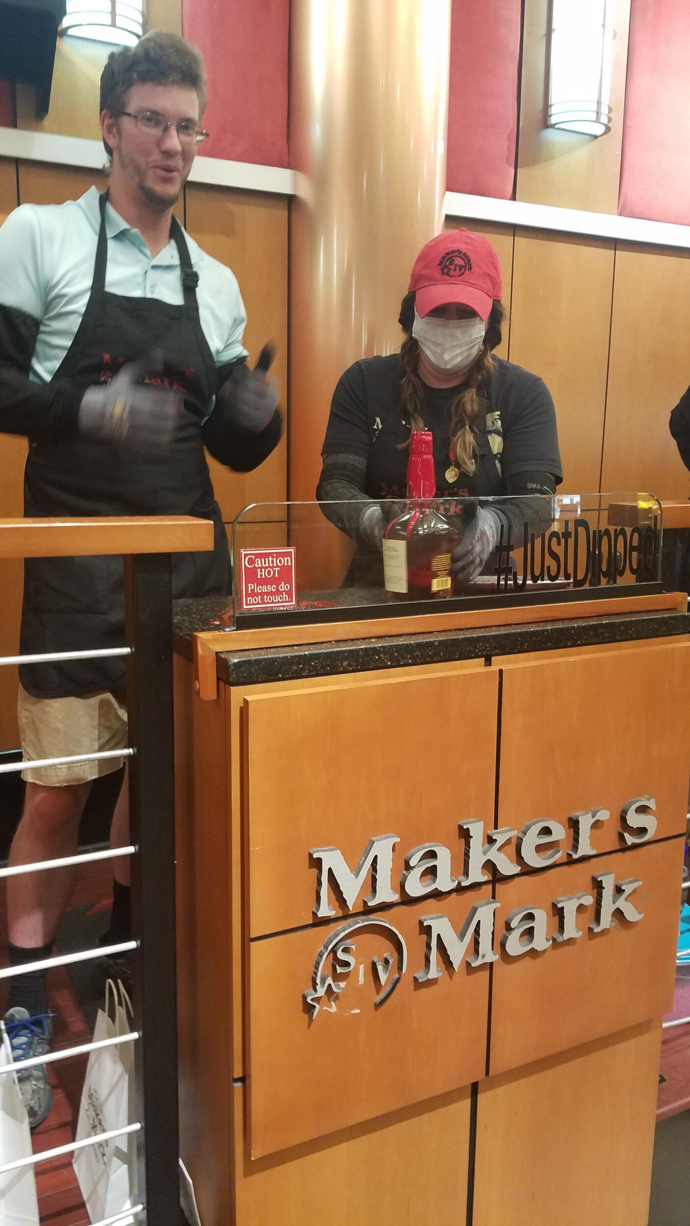Dipping a Bourbon Bottle