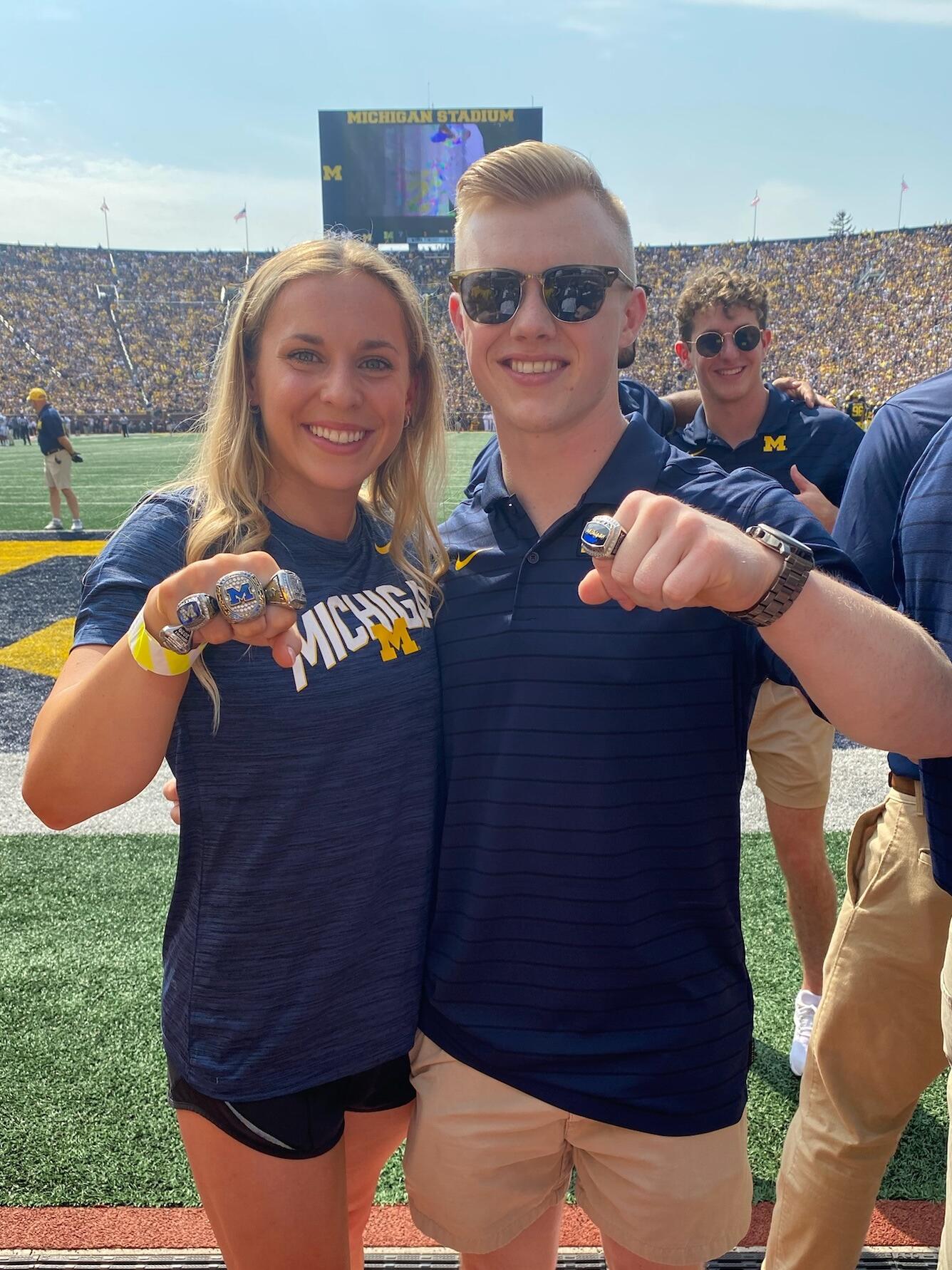 Celebrated our Big Ten Championship wins together on the field.