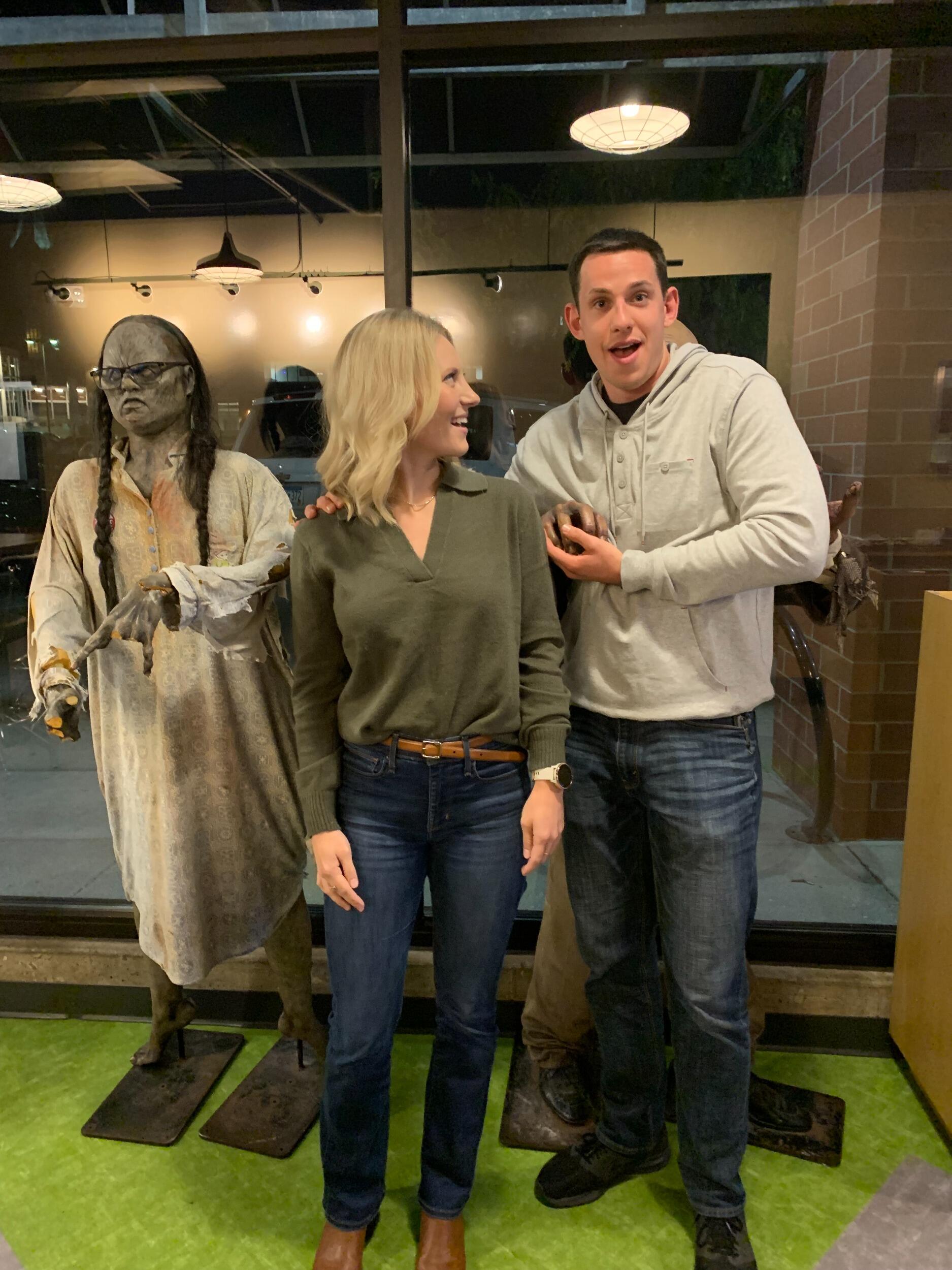 We went on our first date at Zombie Burger and ended it with slow dancing in a parking lot.