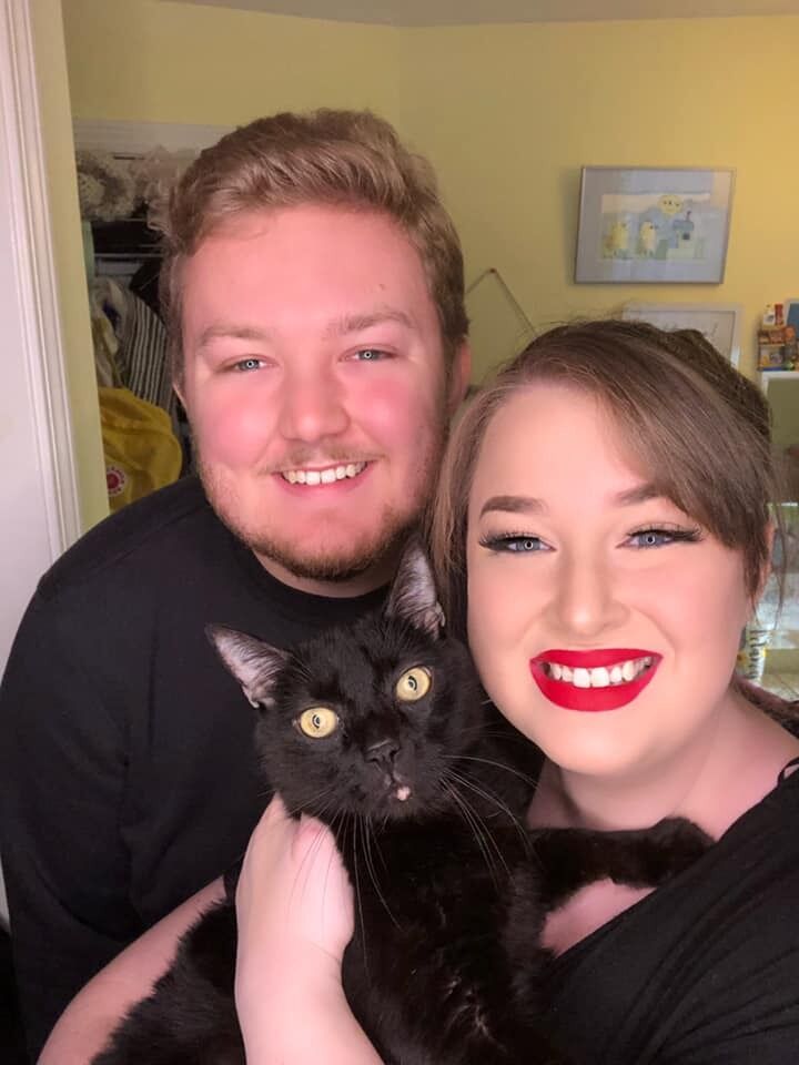 Christmas 2020 with Delaney's childhood cat, Twilight! (Yes, named after the Twilight series)