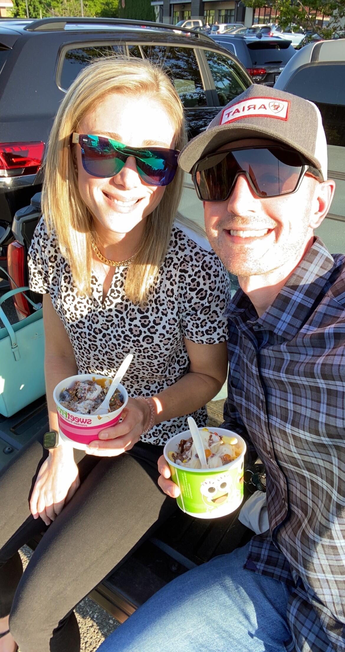 Sweet Frog on the tailgate when the Journey concert was canceled last minute. 