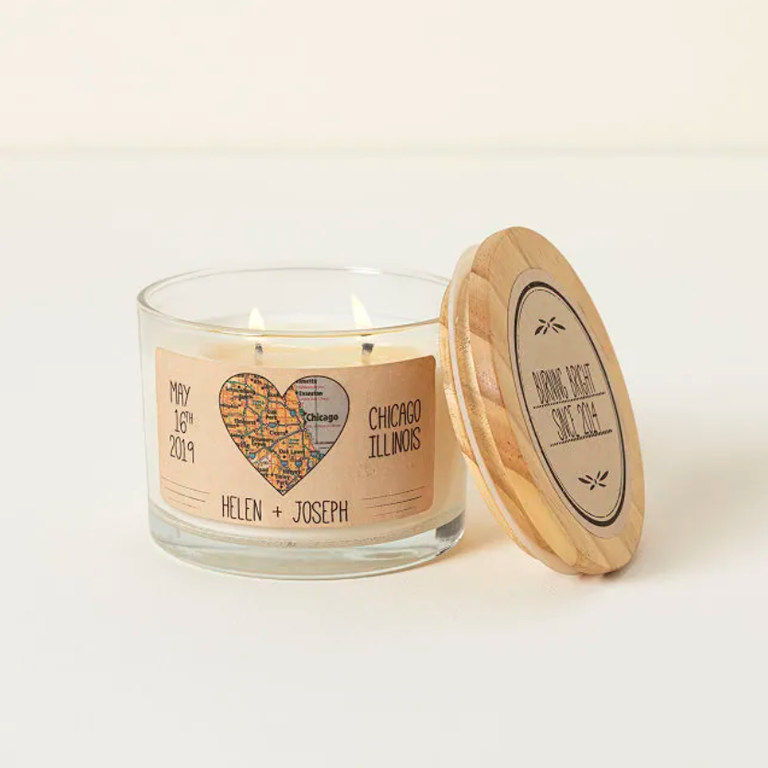 Personalized candle for your parents on their anniversary