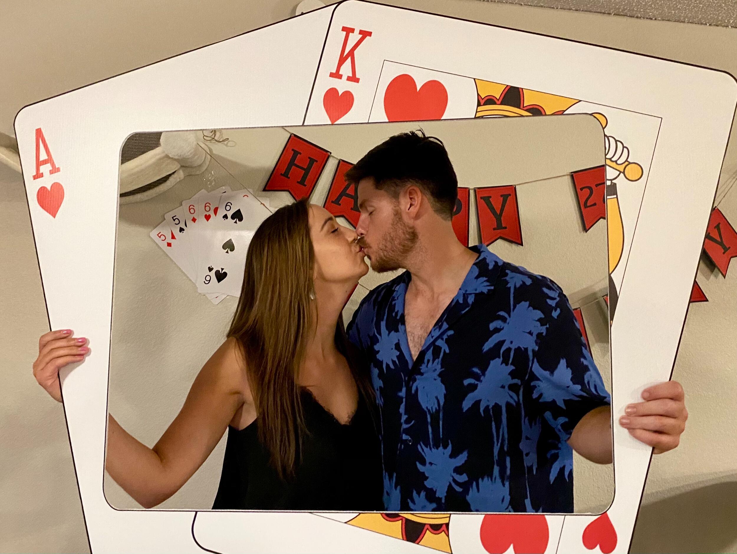 Casino night surprise for Jordan's birthday, one lucky guy.