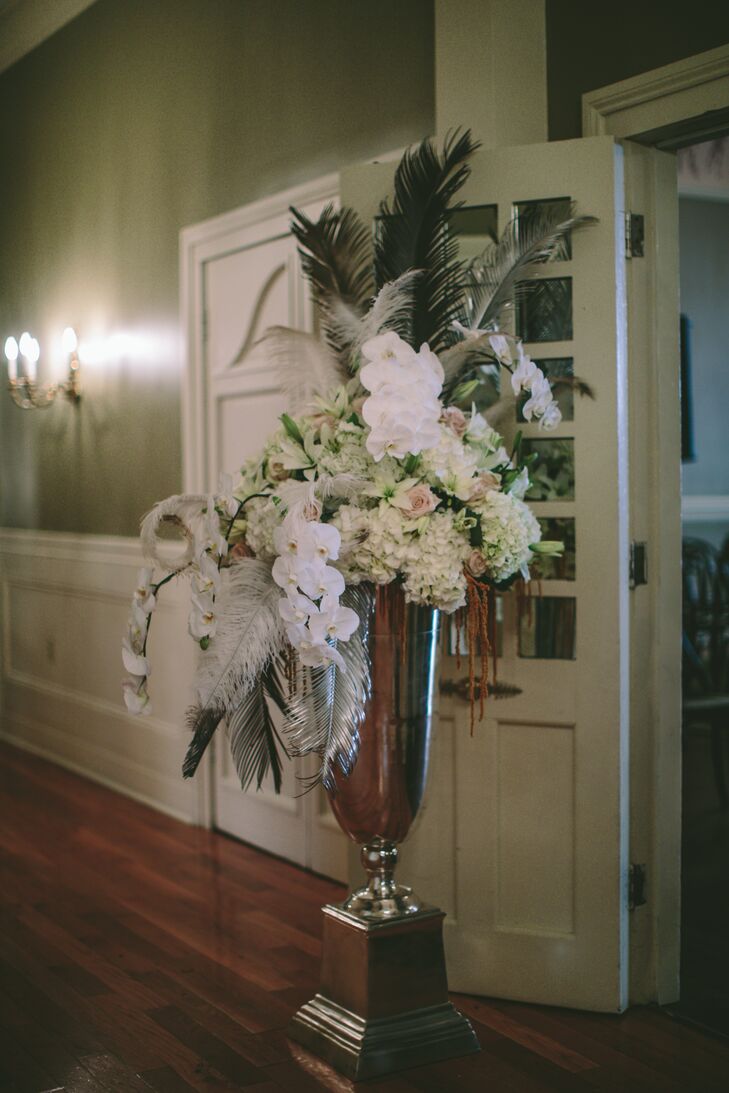 white feather arrangements