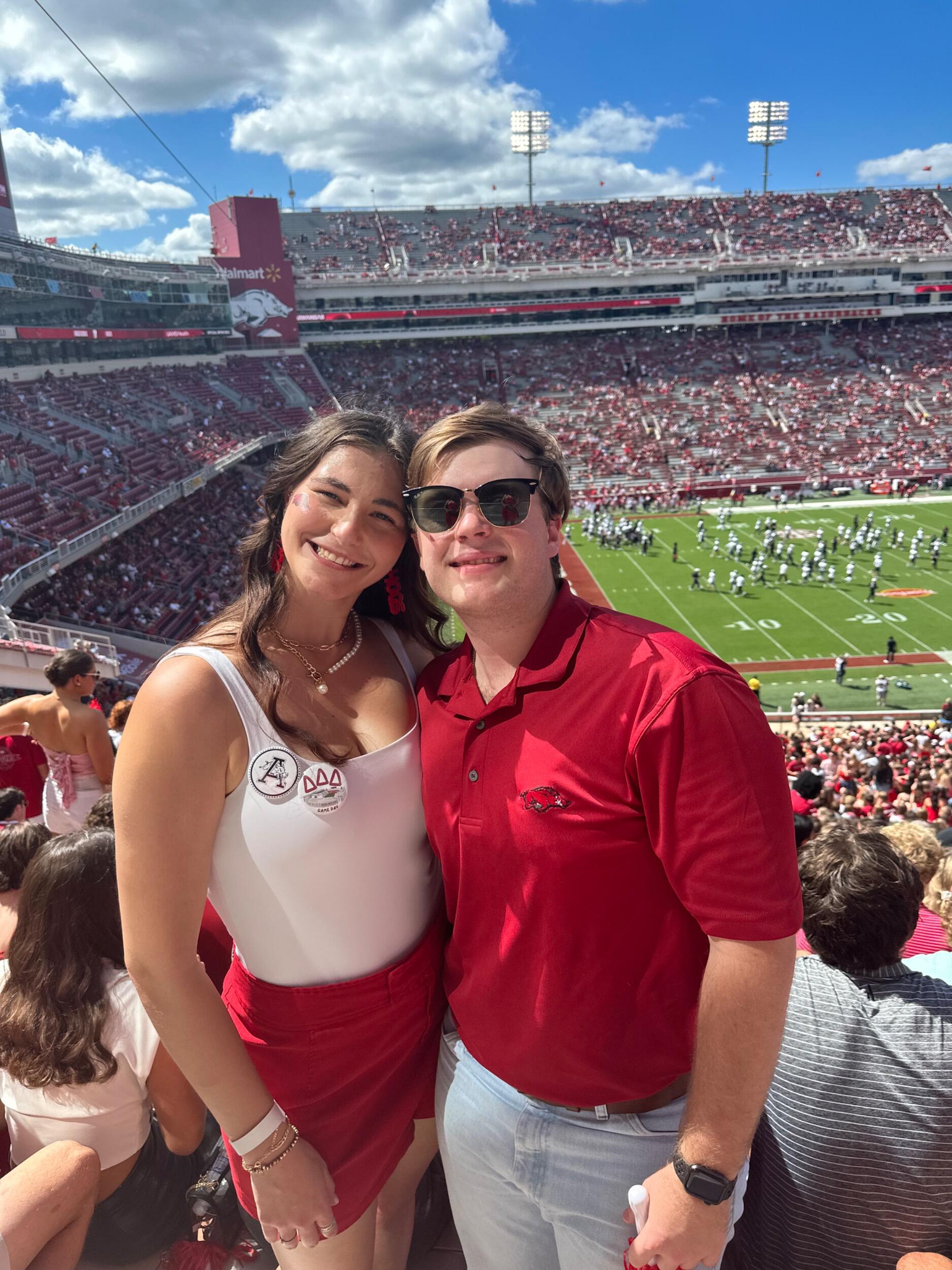 Razorback football game - junior year