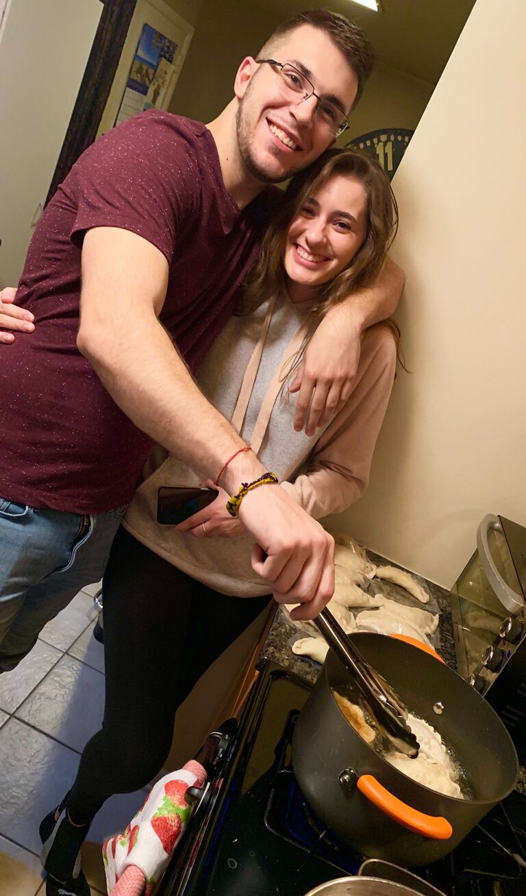 Our first time cooking empanadas together