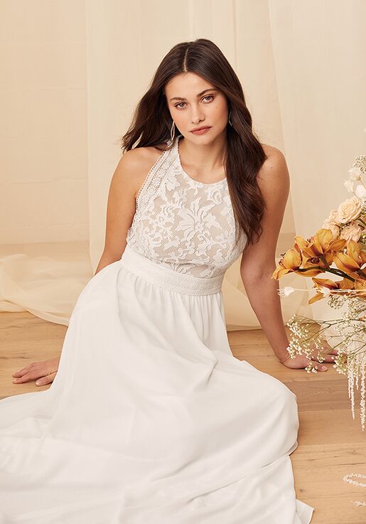 Lulus Forever and Always White Lace Maxi Dress Wedding Dress | The Knot