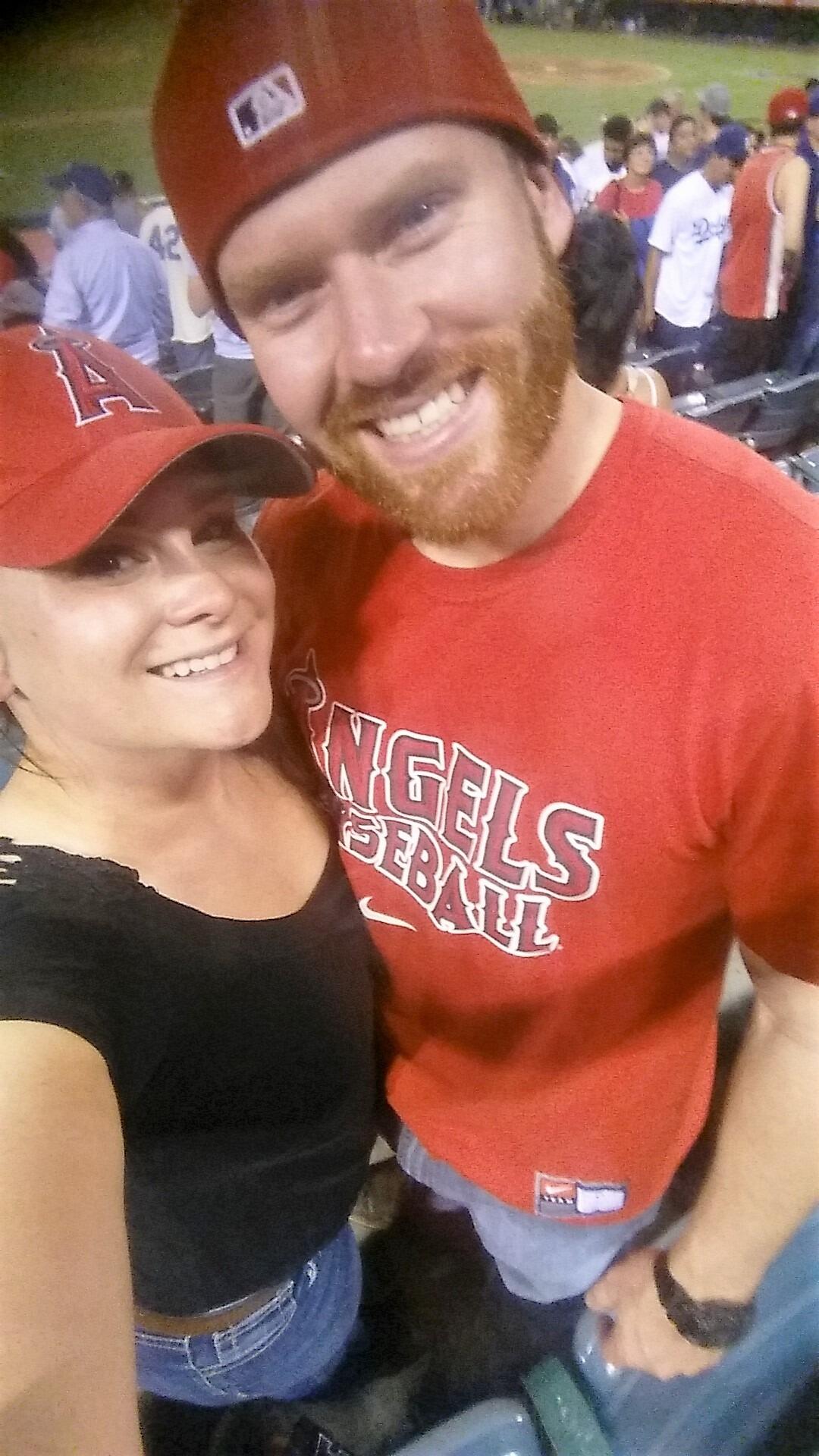 One of our first Angels games together. Ryan loves his Anaheim Angels!