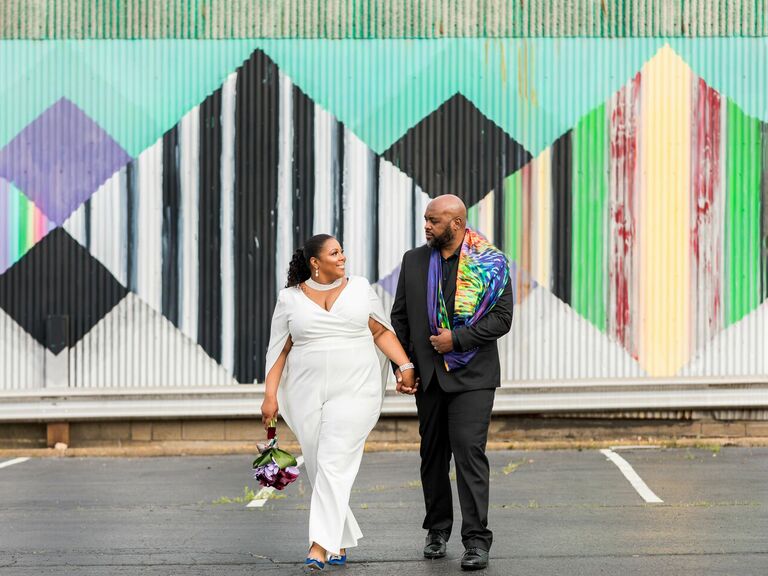 Modern hip-hop wedding at Slate Studio in Pittsburgh, Pennsylvania