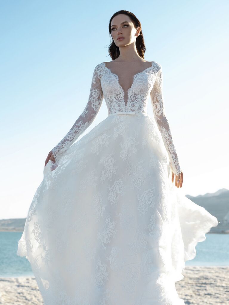 pnina tornai long sleeve wedding dress