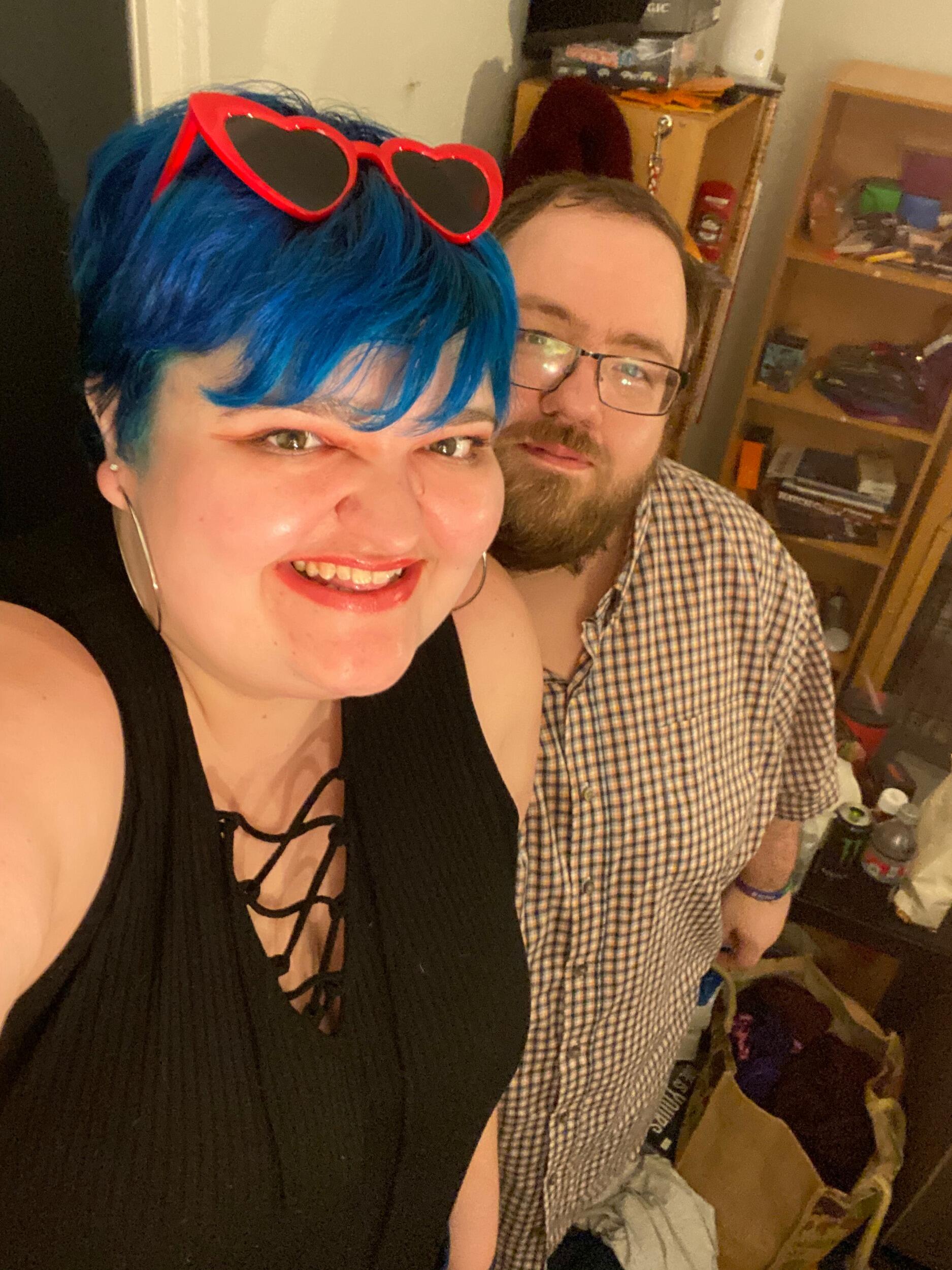 Our very first photo together on our very first Valentine's Day together! We'd been dating for just over a month. 