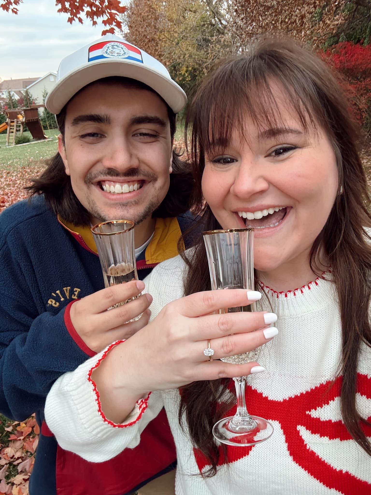 ENGAGED! After 8 years of friendship, who knew those two high schoolers posing for a yearbook photo together would one day be engaged? 
