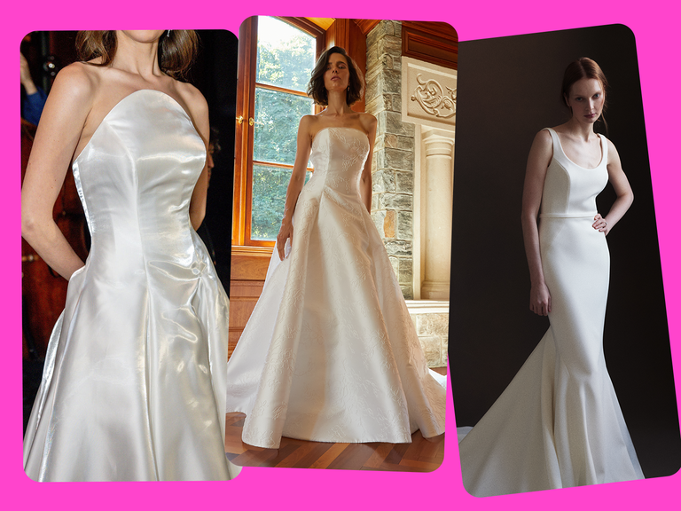 Wedding dresses with princess seams at Fall Bridal Fashion Week
