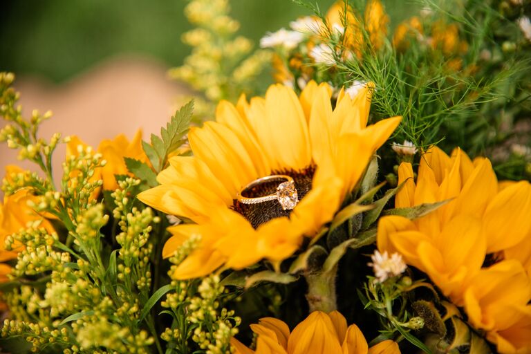 The most beautiful ring and flowers