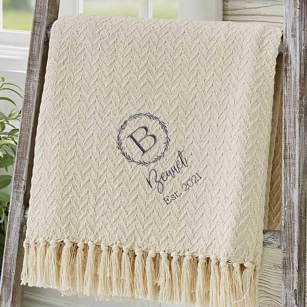 Personalized embroidered blanket from Personalization Mall