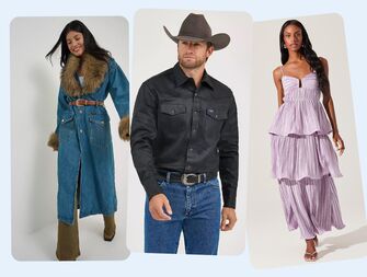 Three country wedding outfits for guests