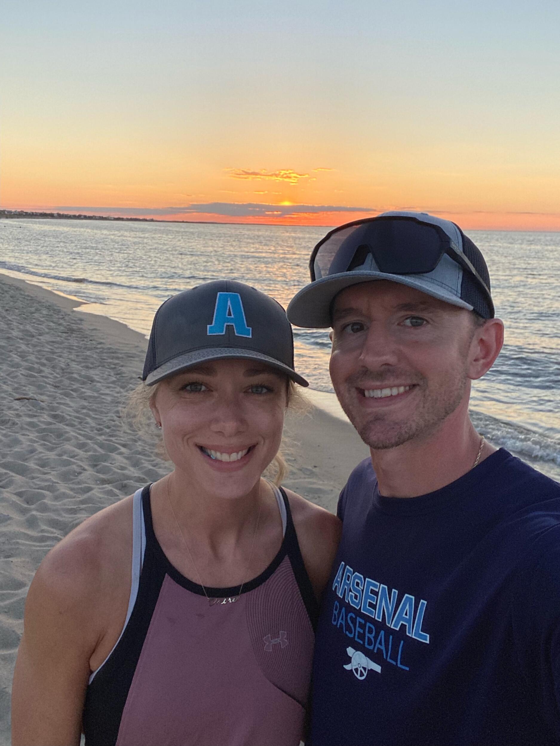 Claire tagging along to Greg’s baseball tournament in Delaware. Catching a beautiful sunset. 