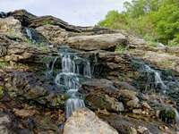 Waterfall at Lake Macbride Spillway in Iowa