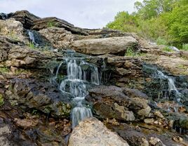 Waterfall at Lake Macbride Spillway in Iowa