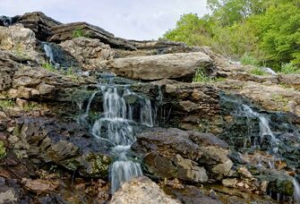 Waterfall at Lake Macbride Spillway in Iowa