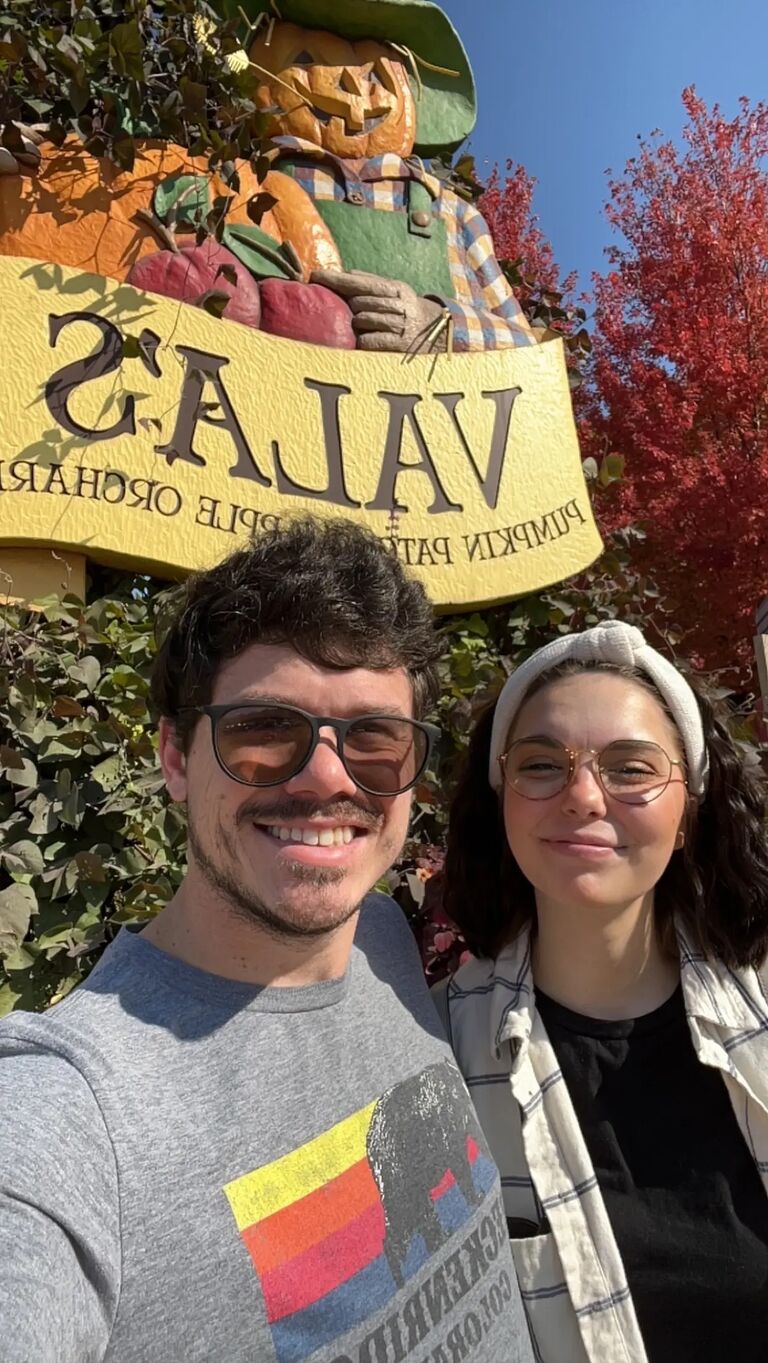 Valas Pumpkin patch. We went on a few dates before the big day. 