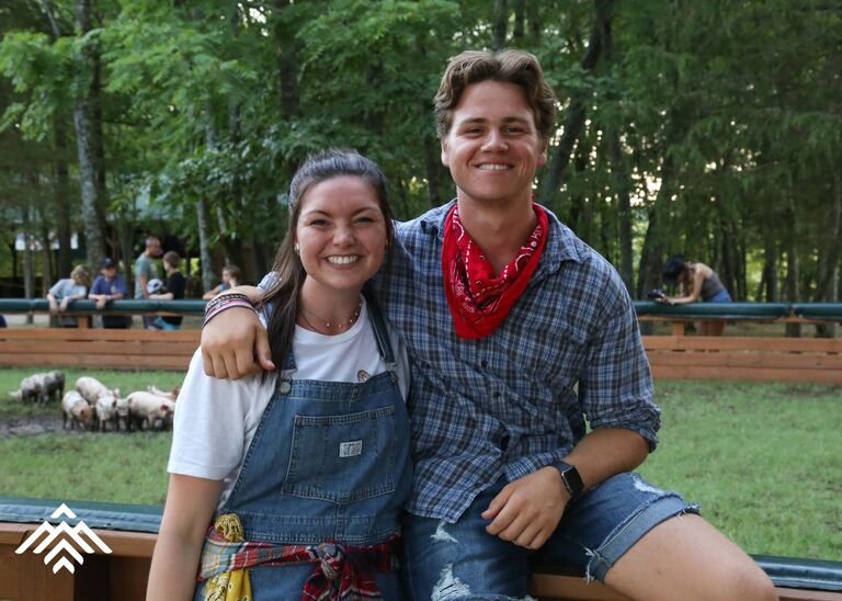 Taking it back to where it all started, Caleb and Shelby worked at Camp War Eagle together, now as a couple! We ended up having campers of the same age, and spent a large amount of time together. It was special to serve the Lord alongside each other. In 2023, we returned to camp again, but this time, engaged! I guess you could say we really love that place and all the Lord has done through it. 